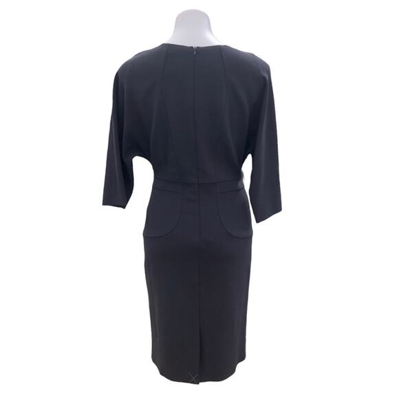 NWT Brooks Brothers black sheath dress dolman 3/4 sleeve size 4 - Picture 2 of 15